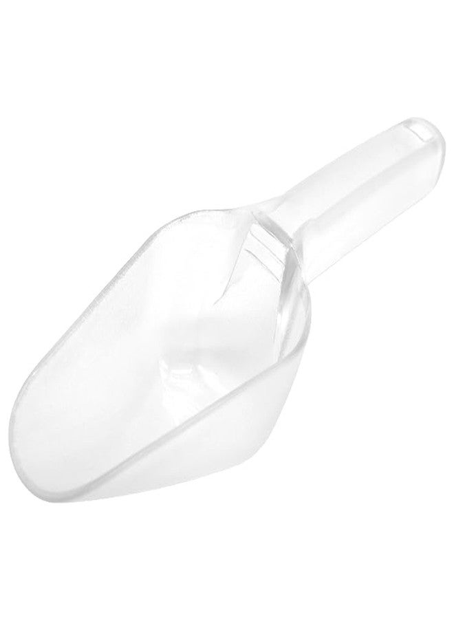 FUJIDENSO 1 Pack Plastic Utility Ice Scoop 6 ounces Clear, Heavy Duty Shatter Proof Kitchen Feed Scooper for Bar, Ice Bucket, Popcorn, Coffee Beans, Flour - Image 1